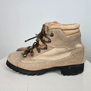 Vintage Dexter Suede Hiking Boots Style 593563 Men's 8M Vibram‎ Tan Lace Up